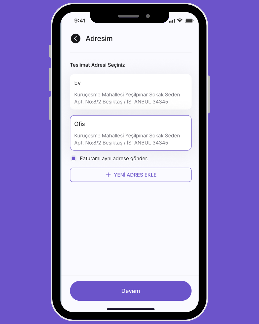 Fiziki Teslimat Ekranı
